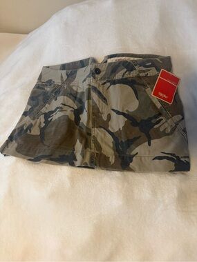 Mossimo Supply Co. Camo-Trim Khaki Mini Skirt